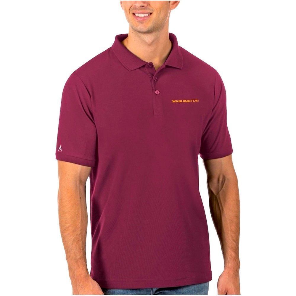 Men's Antigua Cabernet Washington NFL Embroidered Logo Apex Polo Medium NWT